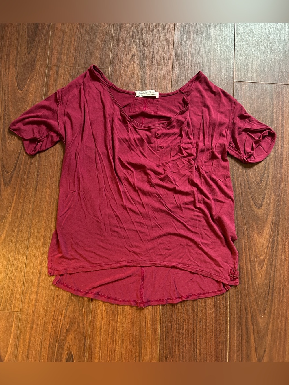 We The Free Casual Short Sleeve Top XS Berry